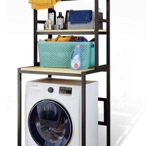 CARLA HOME 3-Tier Over Washing Machine Storage Rack Laundry Shelf Organizer for Bathroom or Toilet (Black)