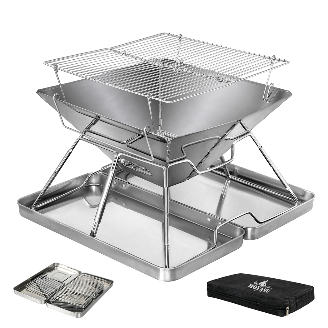 Levede Folding BBQ Portable Charcoal Grill 2-IN-1