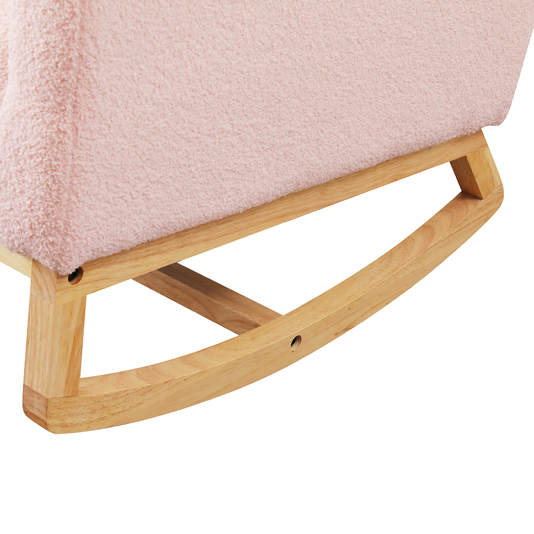 Levede Rocking Chair Ottoman Footrest With Side Pocket - Image 6